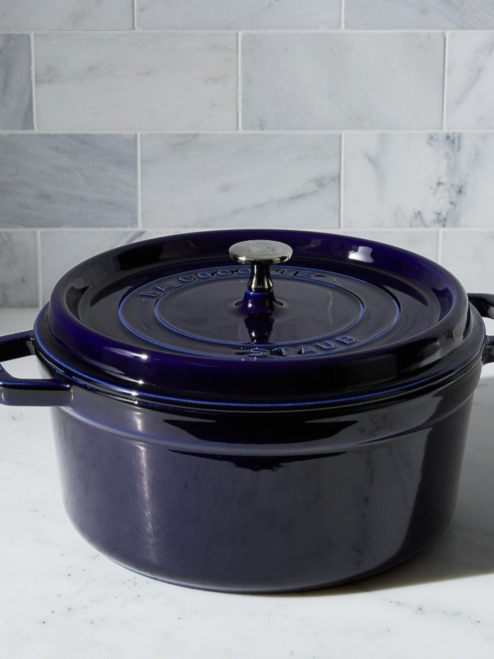 Staub La Cocotte 2.75 Qt Cast Iron Dutch Oven In Dark Blue